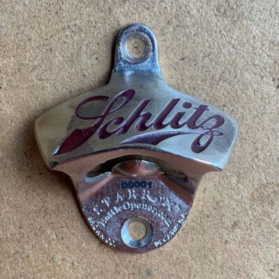 Stainless-Steel Schlitz STARR "X" bottle opener  Thumbnail