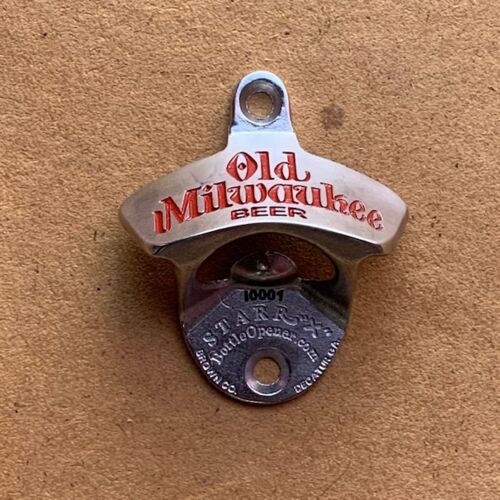 Stainless-Steel Old Milwaukee Beer STARR "X" bottle opener  Thumbnail