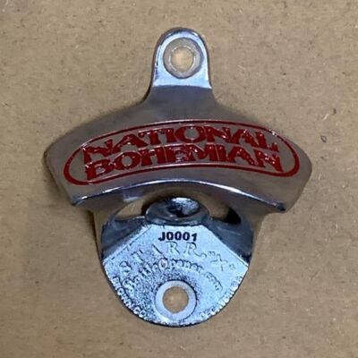 Stainless-Steel National Bohemian Beer STARR "X" bottle opener Thumbnail