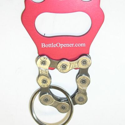 Red Opener Bike Chain Key Ring Thumbnail