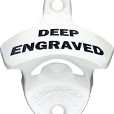 Deep Engraved White Powder Coated STARR "X" bottle opener Thumbnail