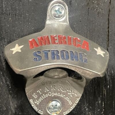 Deep Engraved American Strong STARR "X" bottle opener Thumbnail