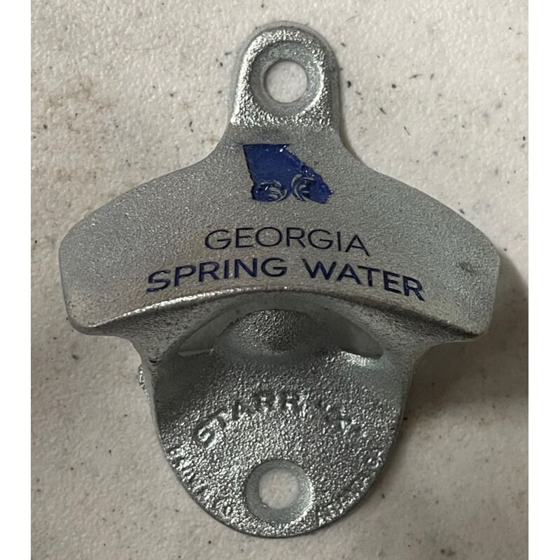 Deep Engraved Georgia Spring Water STARR "X" bottle opener Thumbnail