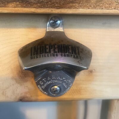 Deep Engraved Independent Distilling Company Stainless-Steel STARR "X" bottle opener Thumbnail