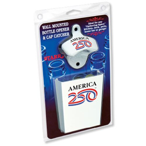 America 250 STARR "X" opener and small white metal bottle cap catcher SET Thumbnail