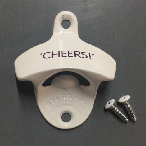 White 'CHEERS!' Plain STARR "X" bottle opener Thumbnail