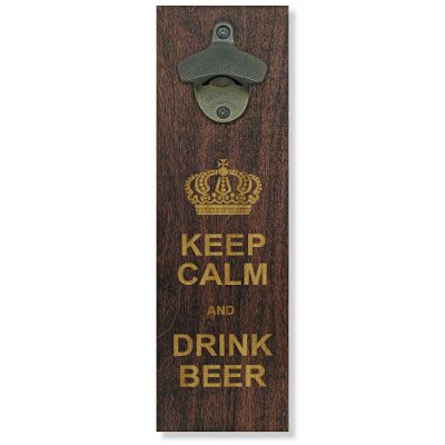 Keep Calm Wood Plank with Opener Thumbnail