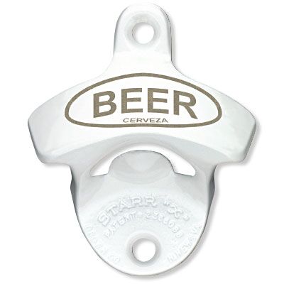 Engraved BEER White STARR "X" Opener  Thumbnail