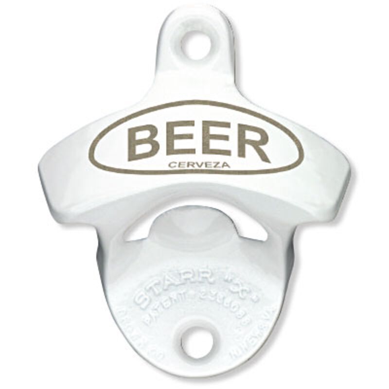 Engraved BEER White STARR "X" Opener  Thumbnail
