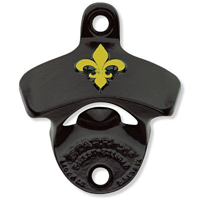 Black Powder Coated, Embossed Fleur de Lis STARR "X" bottle opener Thumbnail