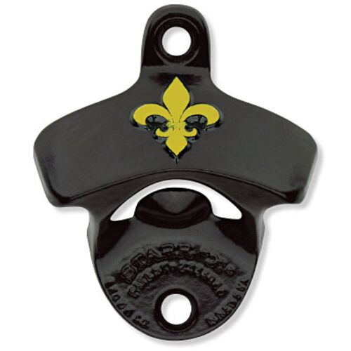 Black Powder Coated, Embossed Fleur de Lis STARR "X" bottle opener Thumbnail