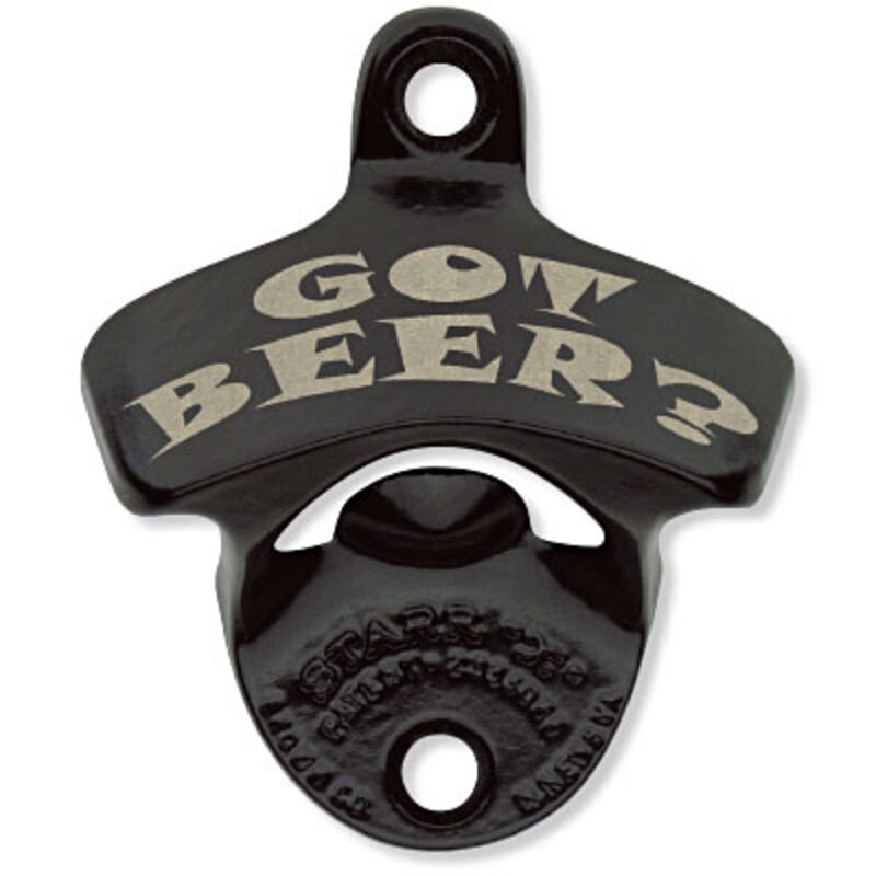 Black Powder Coated, Engraved Got Beer STARR "X" bottle opener Thumbnail