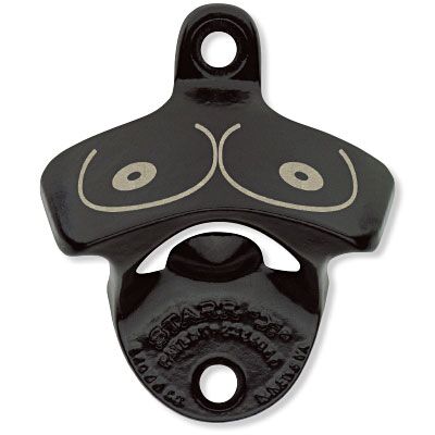 Black Powder Coated, Engraved Black Eyes STARR "X" bottle opener Thumbnail