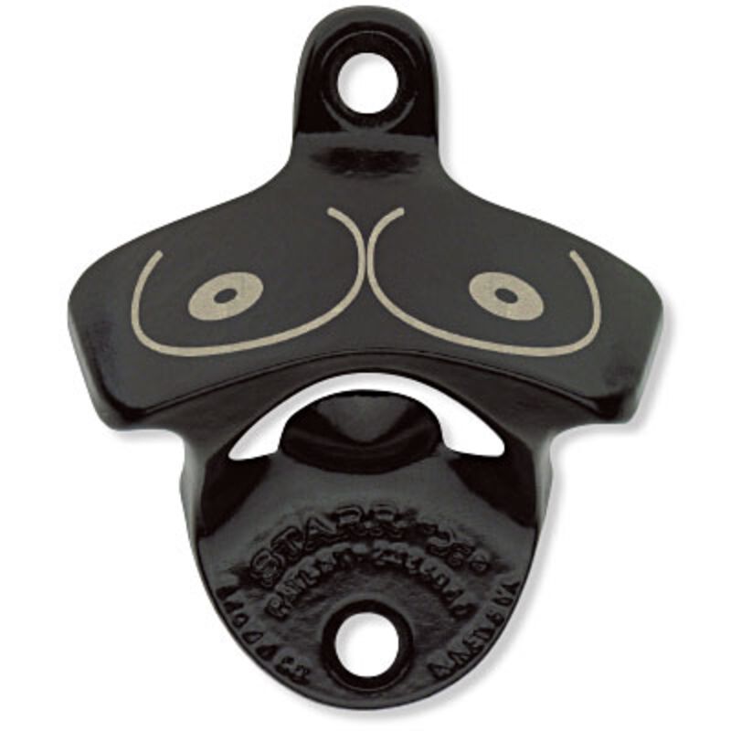 Black Powder Coated, Engraved Black Eyes STARR "X" bottle opener Thumbnail