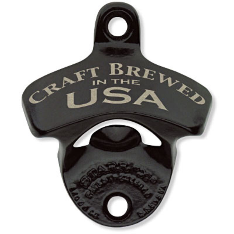 Black Powder Coated, Engraved Craft Brewed in the USA STARR "X" bottle opener Thumbnail