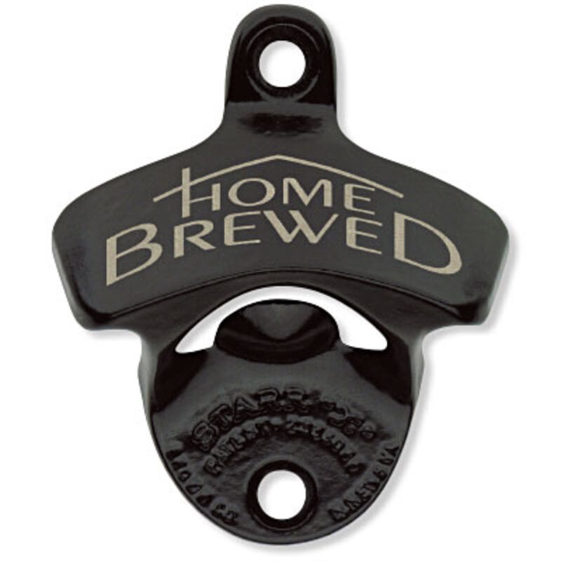 Black Powder Coated, Engraved Home Brewed in the USA STARR "X" bottle opener Thumbnail
