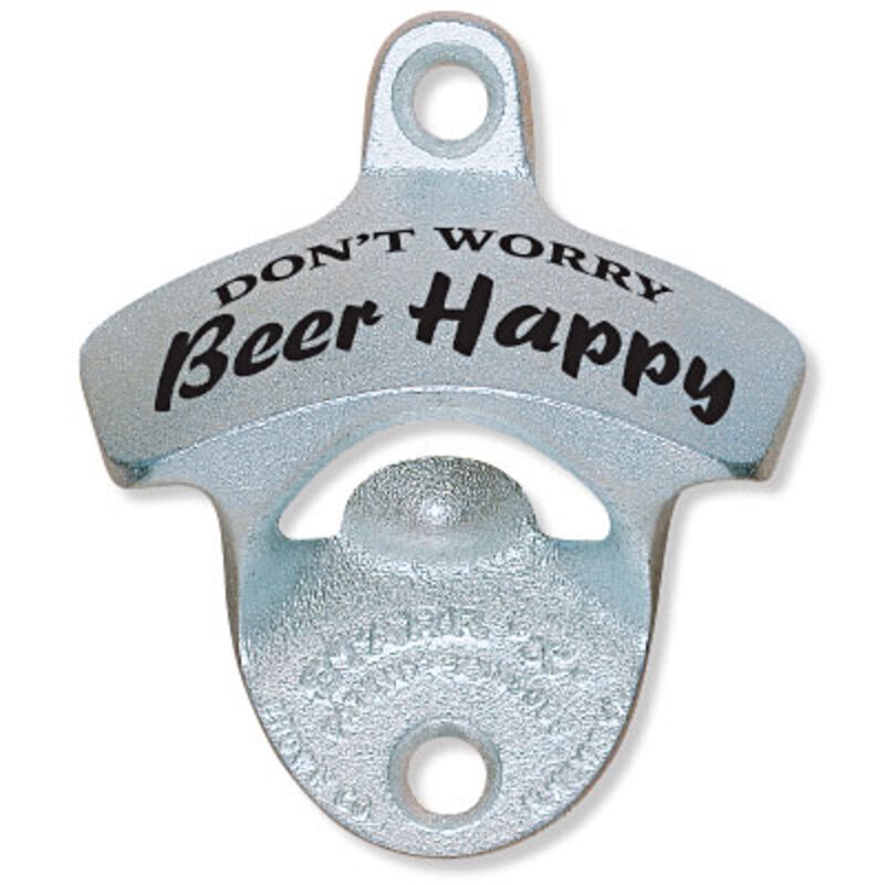 Printed Don't Worry Beer Happy STARR "X" bottle opener Thumbnail