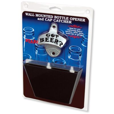 Got Beer STARR "X" opener and black cap catcher SET Thumbnail