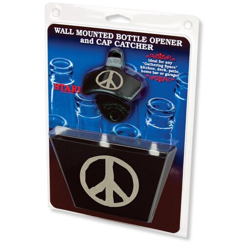  Black Peace Sign STARR "X" opener and black cap catcher SET Thumbnail